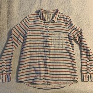 Madewell Stripe & Dot, red white and blue Cotton Shirt size S
